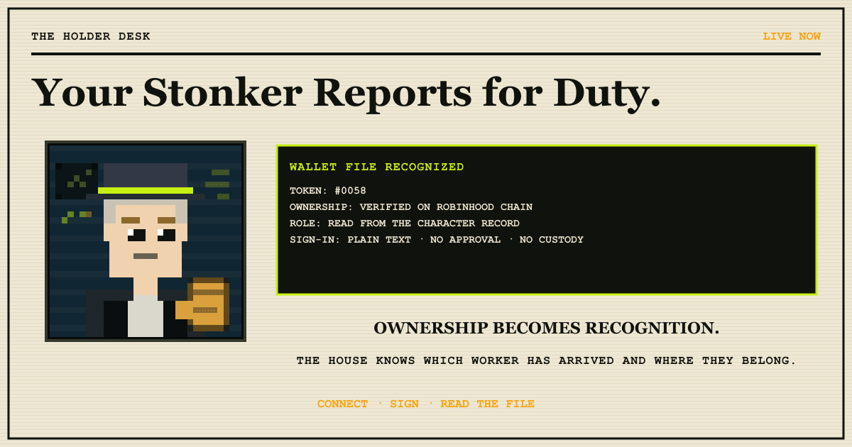 Every Stonker becomes a recognized worker.